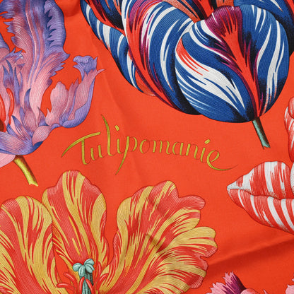 Hermes Silk Tulipomanie Scarf 90 Vermillon Rose Multicolor 5 of 12