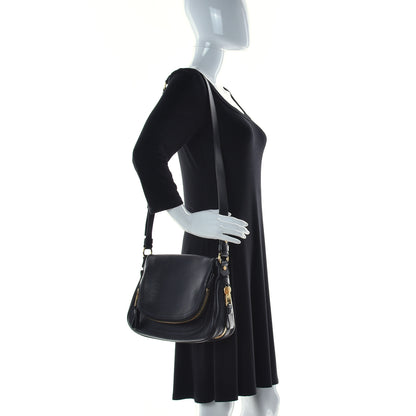 Tom Ford Grained Calfskin Medium Jennifer Crossbody Bag Black 2 of 17
