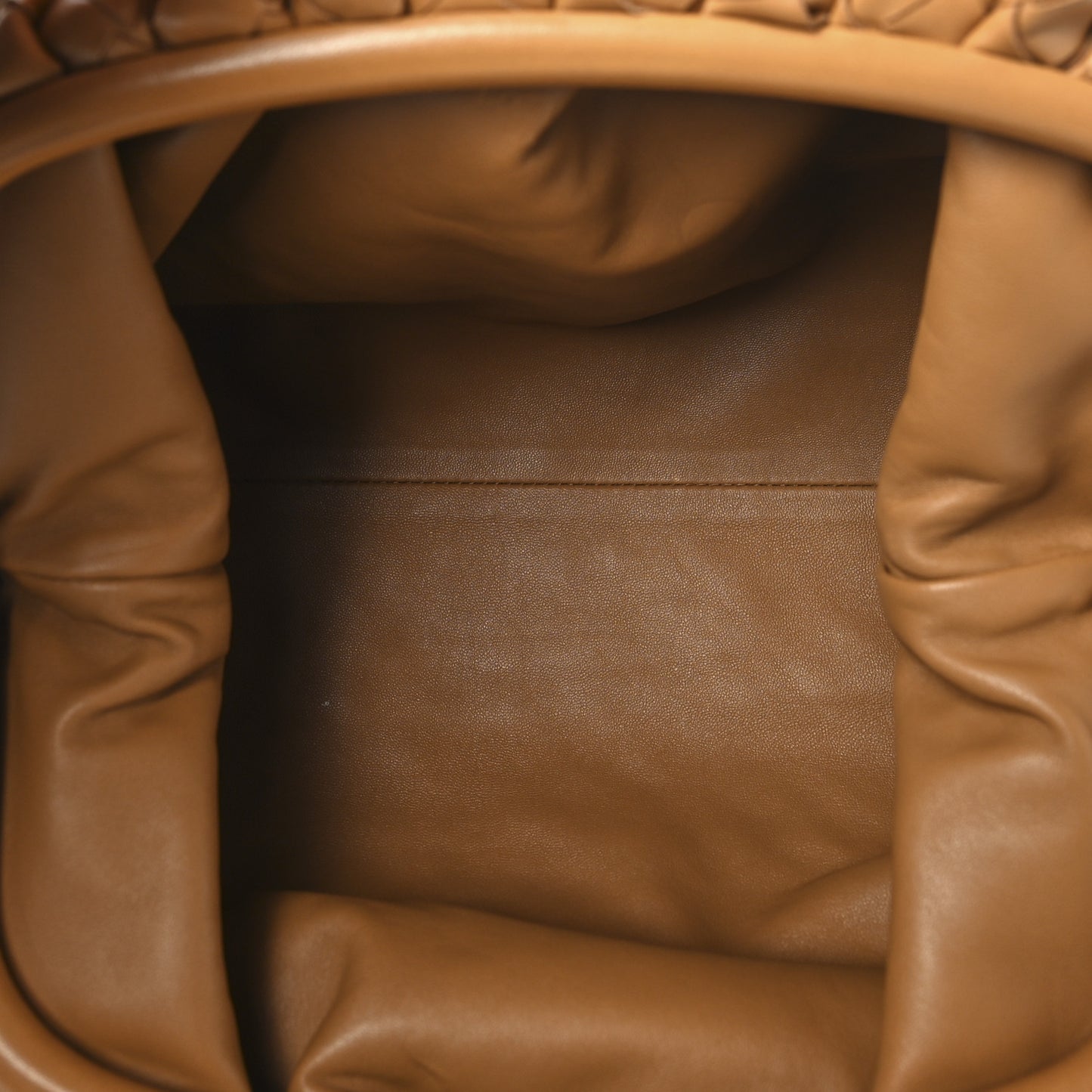 Nappa Maxi Intrecciato The Pouch Oversized Clutch Caramel