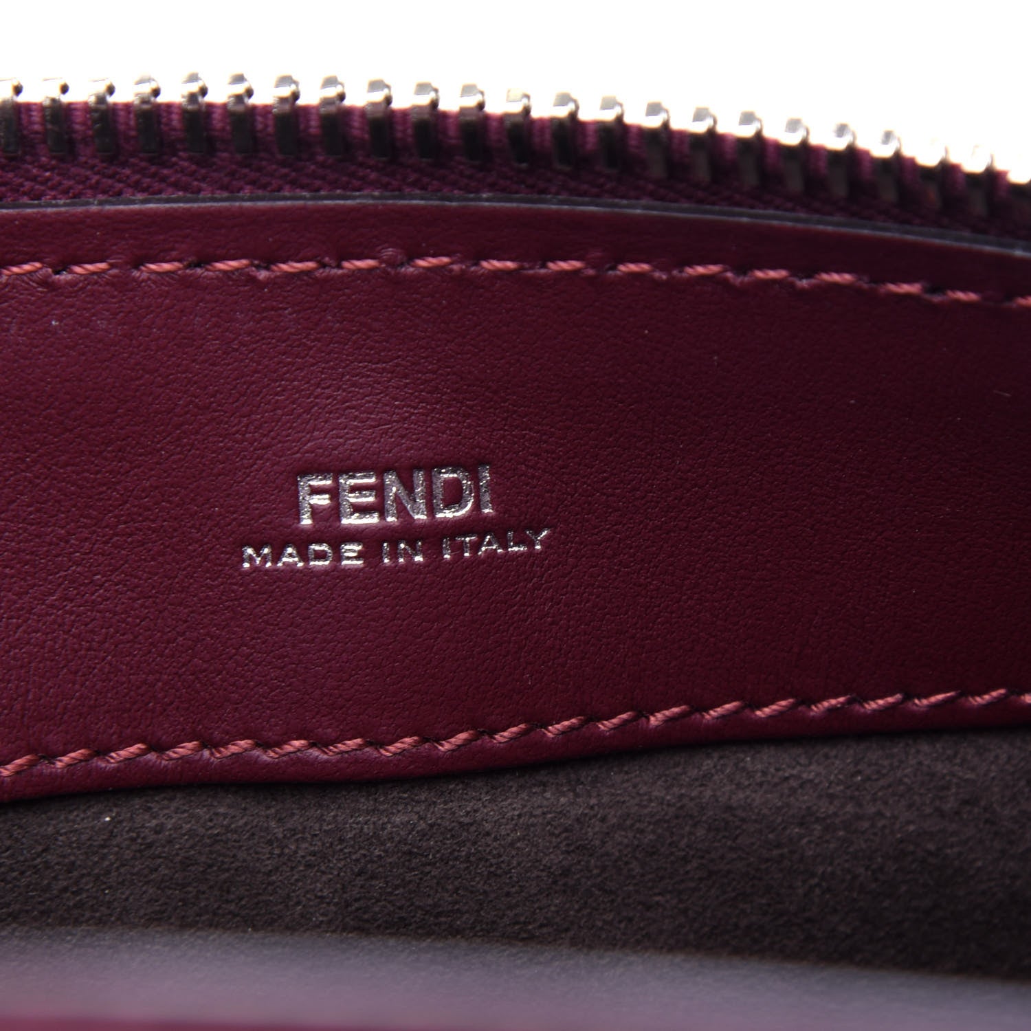 Fendi Vitello Baltico Dolce Shiny Nappa Lace Up DotCom Satchel Bordeaux 8 of 12
