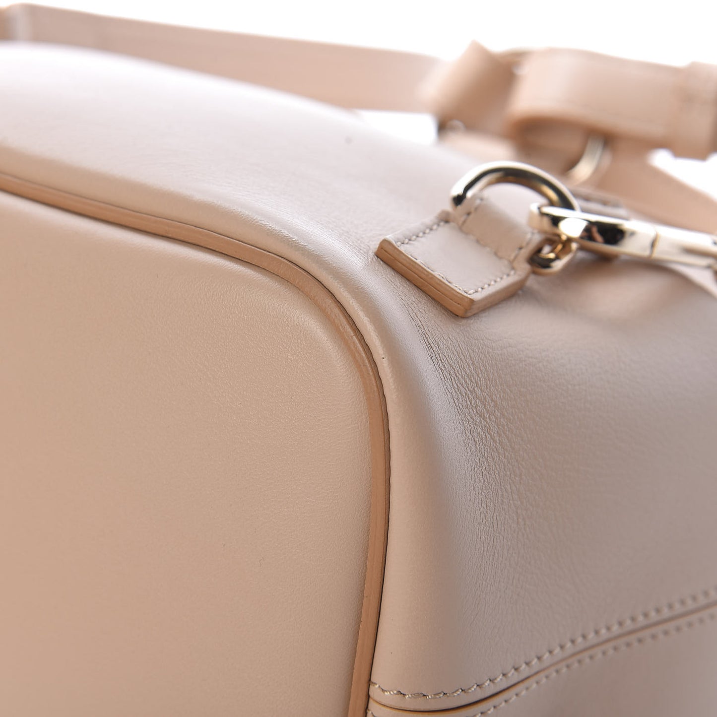 Calfskin Quilted Medium Faye Backpack Pearl Beige