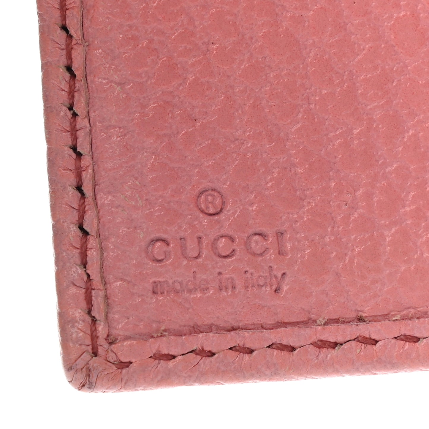 Calfskin Bamboo French Wallet Pink