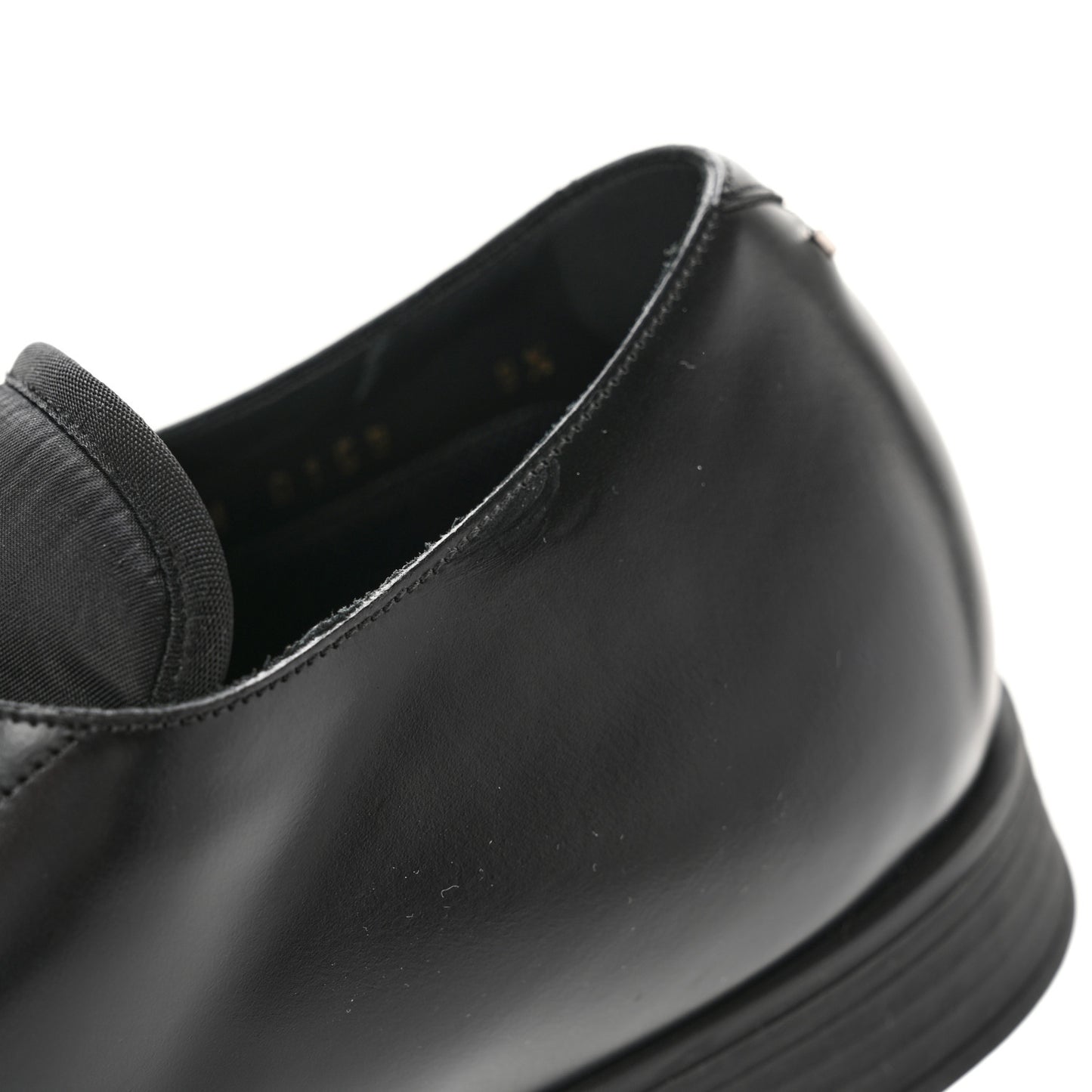 Calfskin Mens Formal Derby Shoes 9.5 Black