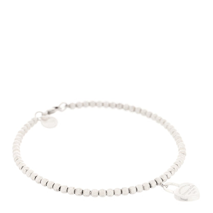 Tiffany Sterling Silver 3mm Return to Tiffany Heart Lock Bead Bracelet 1 of 3