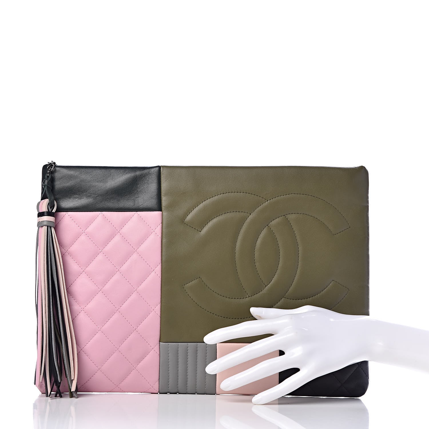 Chanel Lambskin Patchwork Large Cosmetic Case Multicolor 2 of 10