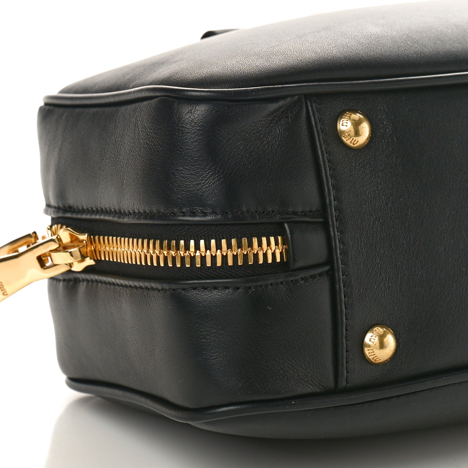 Miu Miu Calfskin Arcadie Top Handle Bag Black 8 of 9