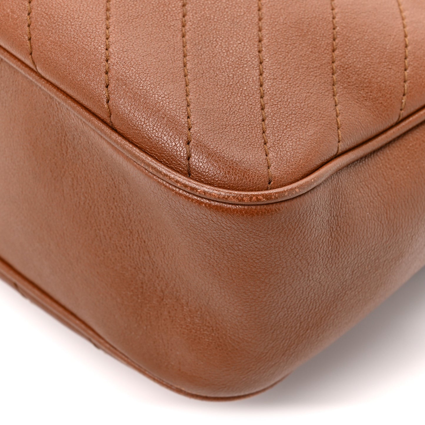 Sakai Be Green Calfskin Diagonal Stitched Small Blondie Shoulder Bag Cuir