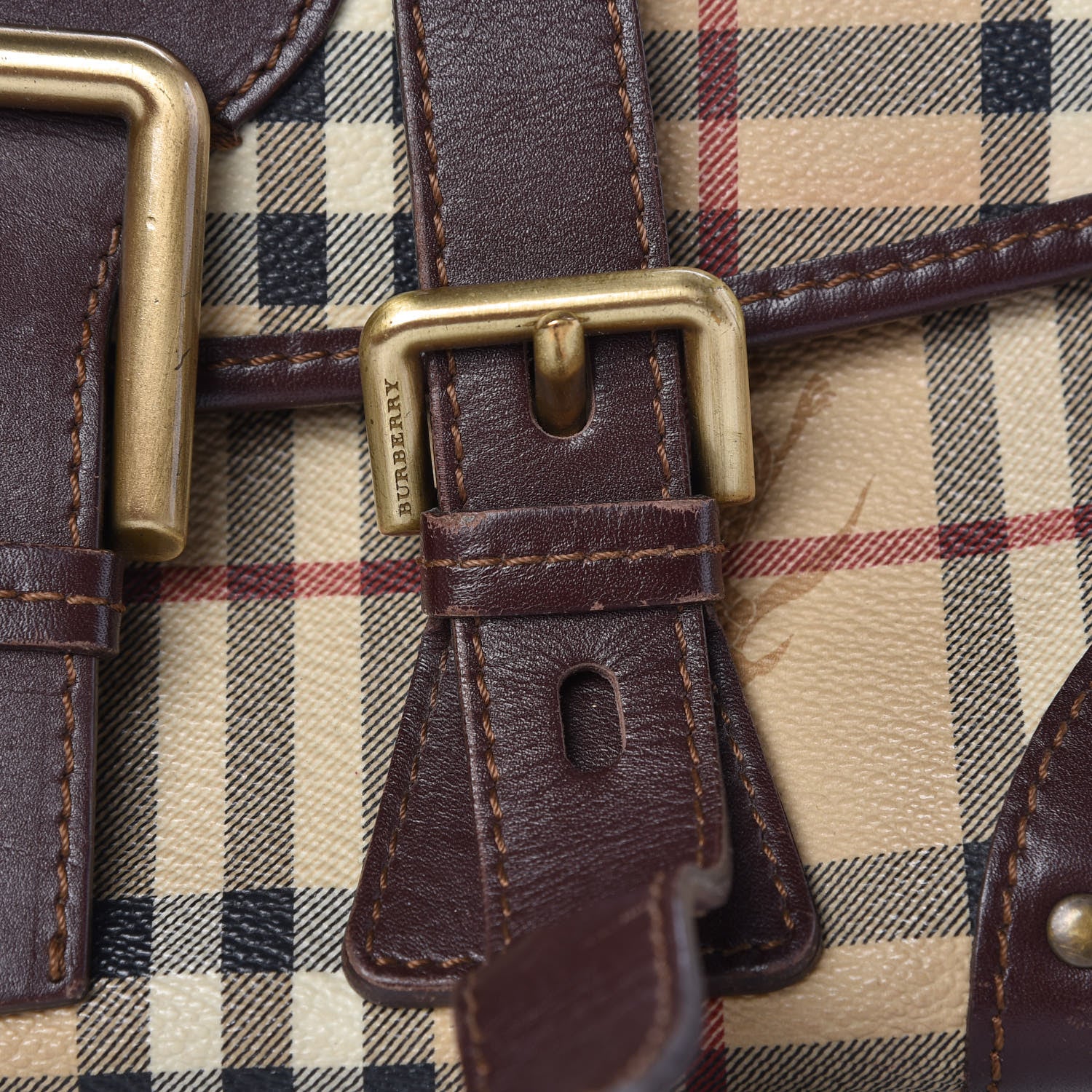 Burberry Haymarket Check Buckle Satchel 9 of 30