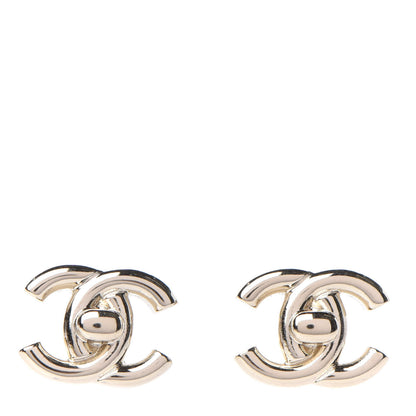 Chanel Metal CC Turnlock Earrings Gold 1 of 5