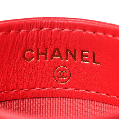 Chanel Caviar Quilted Card Holder Red 6 of 9