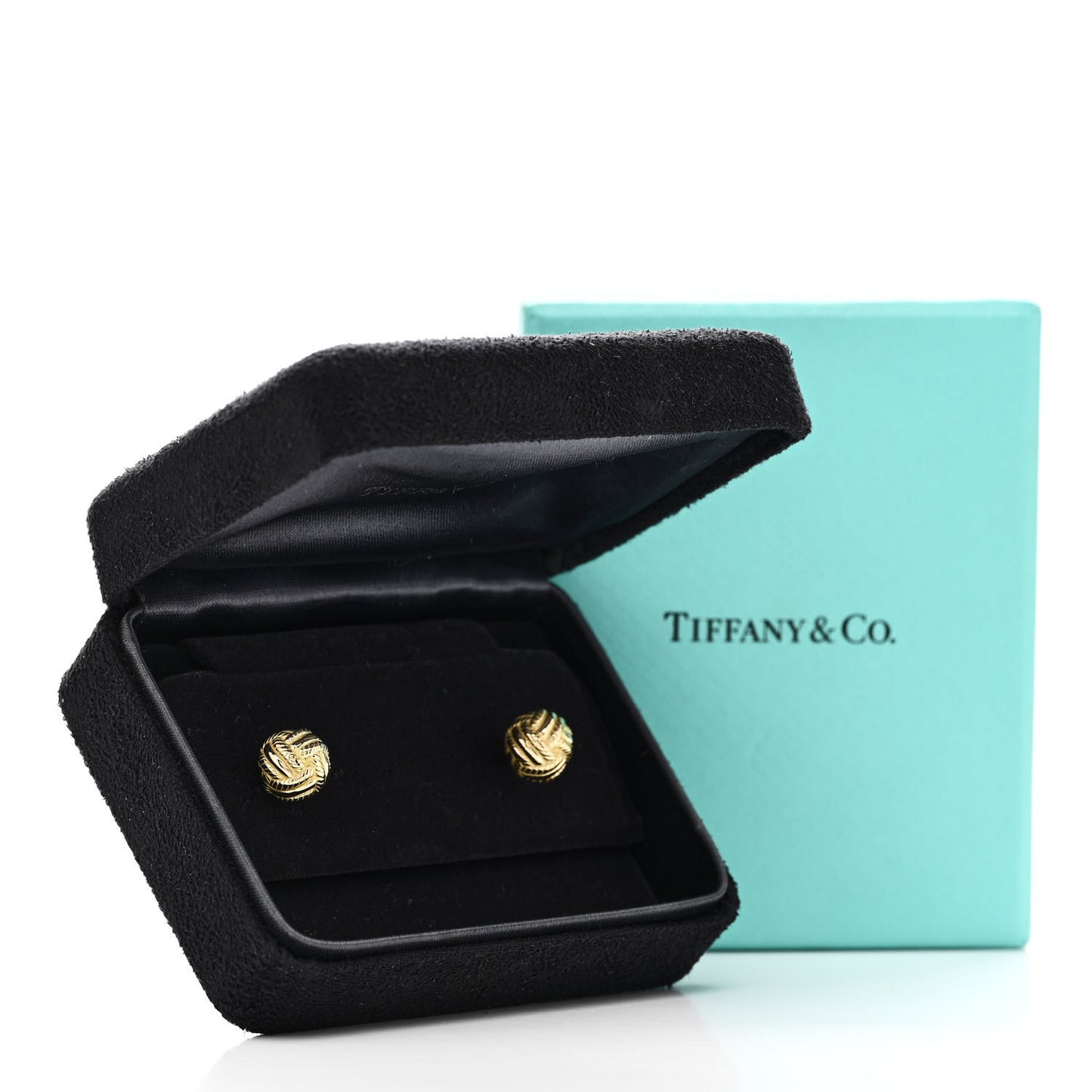 18K Yellow Gold Twist Knot Earrings