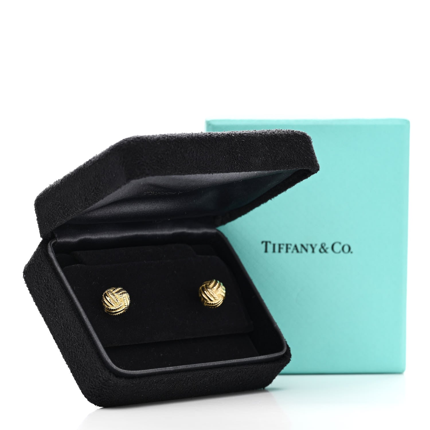 Tiffany 18K Yellow Gold Twist Knot Earrings 5 of 5