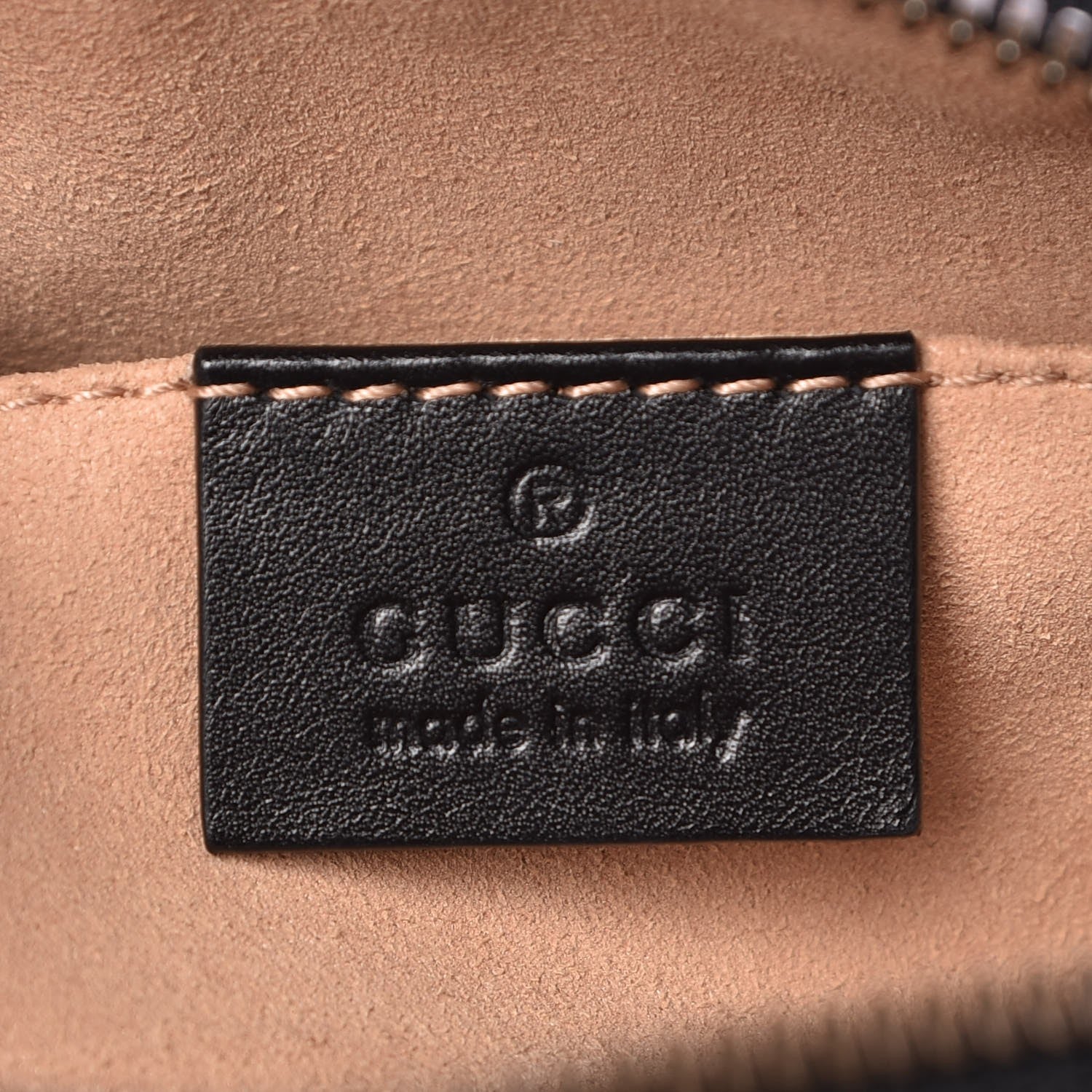 Gucci Calfskin Matelasse GG Marmont Belt Bag 85 34 Black 6 of 7