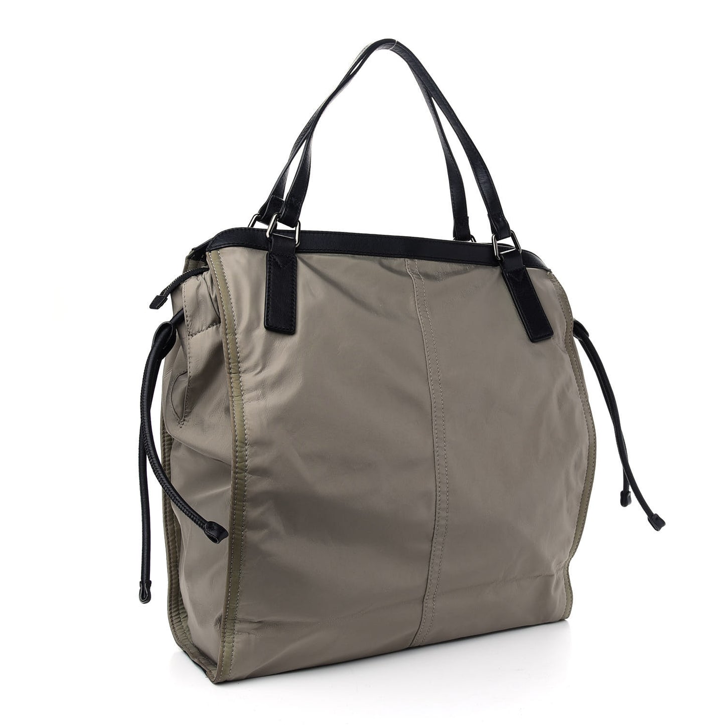Nylon Buckleigh Packable Tote Bag Beige