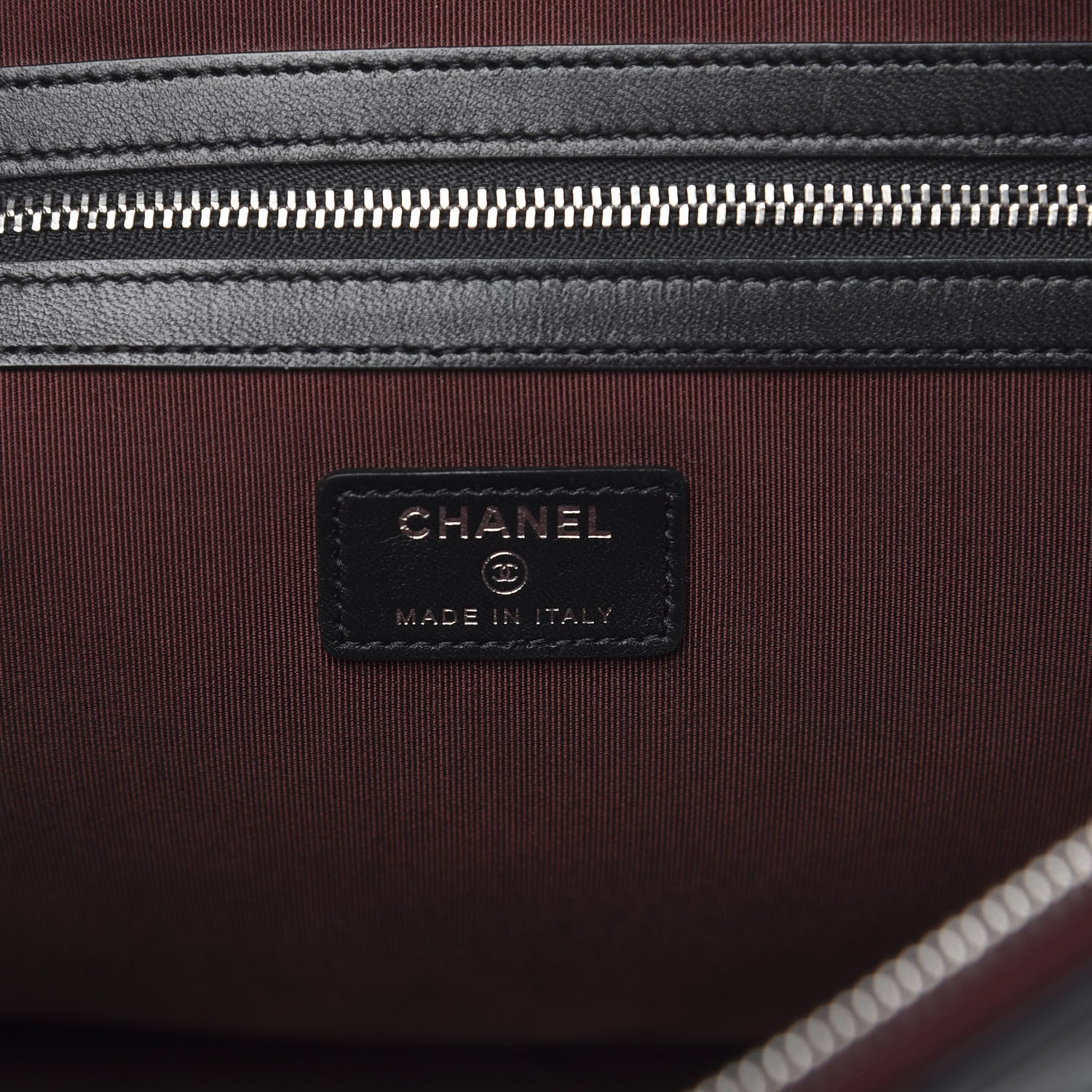 Chanel Lambskin Quilted Large Cosmetic Case Black 5 of 7