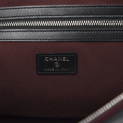 Chanel Lambskin Quilted Large Cosmetic Case Black 6 of 10
