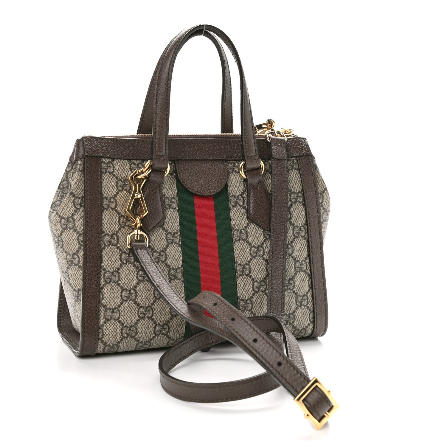 Gucci GG Supreme Monogram Small Ophidia Tote Bag Brown 3 of 9