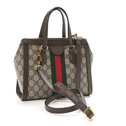 Gucci GG Supreme Monogram Small Ophidia Tote Bag Brown 3 of 9