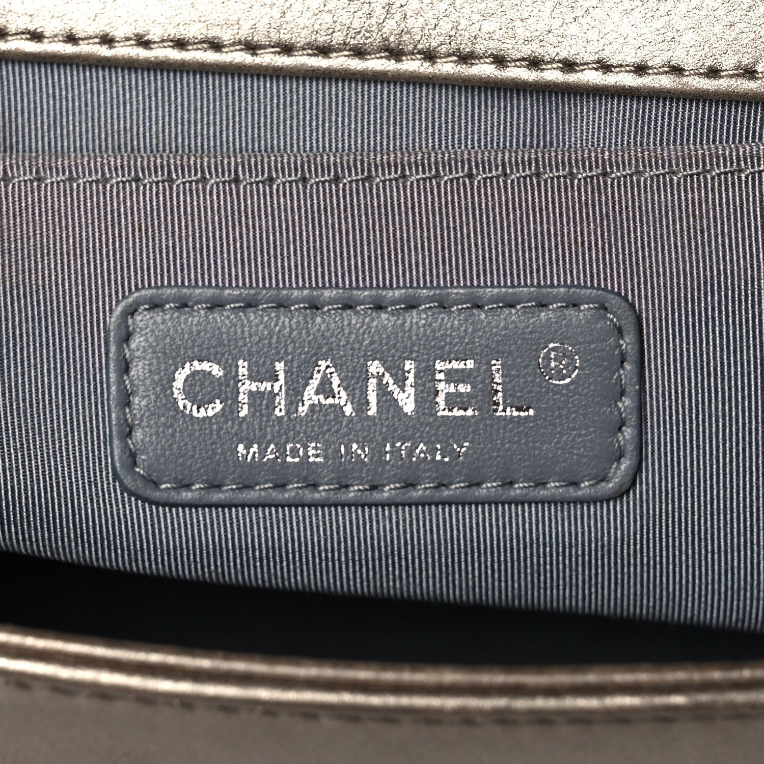Chanel Metallic Calfskin Quilted Medium Boy Flap Khaki 11 of 26