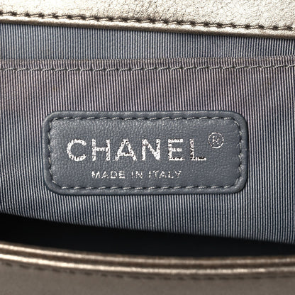 Chanel Metallic Calfskin Quilted Medium Boy Flap Khaki 11 of 26