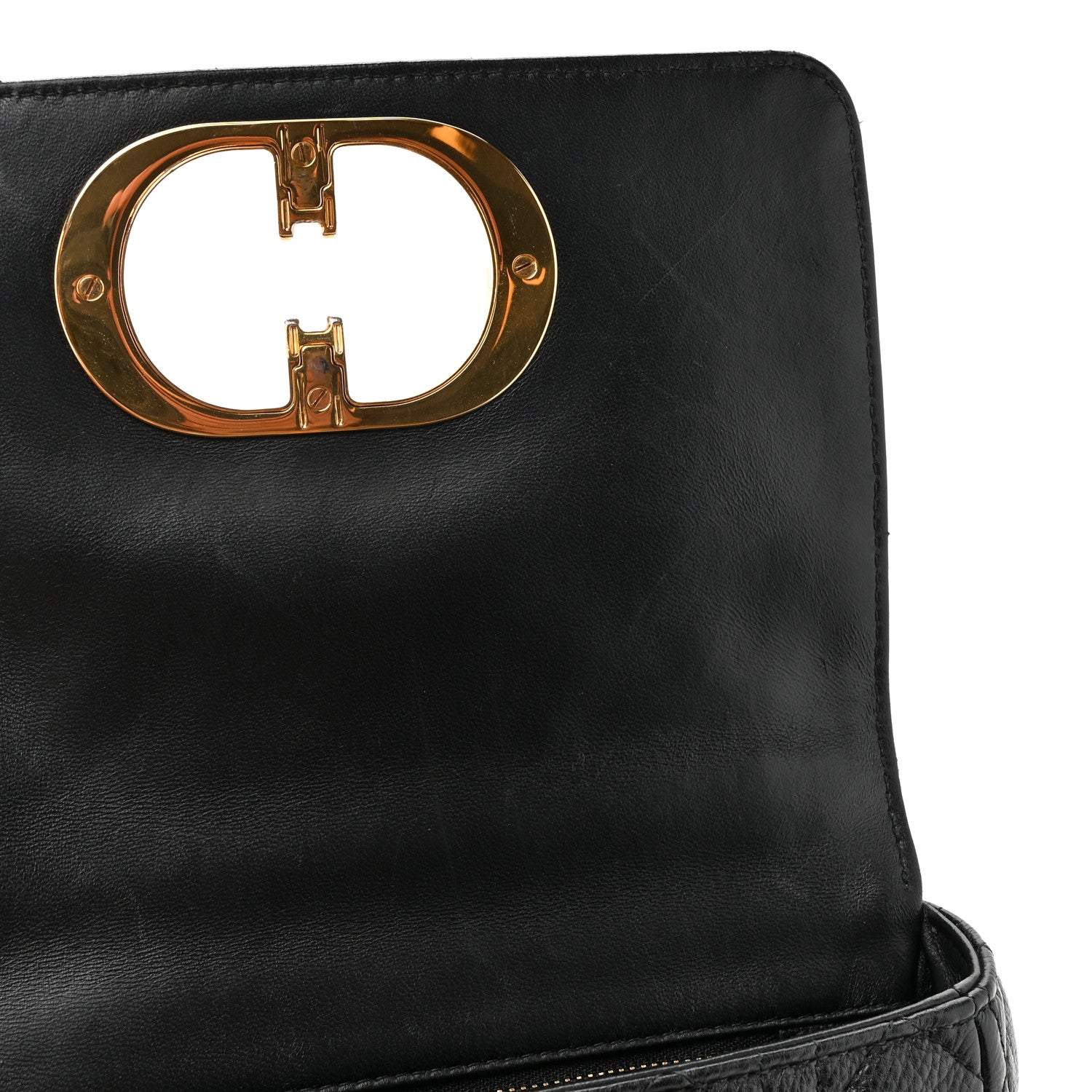 Christian Dior Calfskin Cannage Small Caro Bag Black 13 of 13