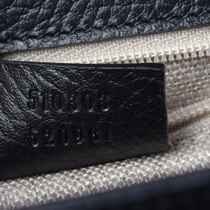 Gucci Dollar Calfskin Interlocking G Shoulder Bag Black 7 of 10