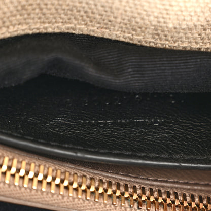 Saint Laurent Linen Quilted College Medium Chain Bag Taupe 7 of 11