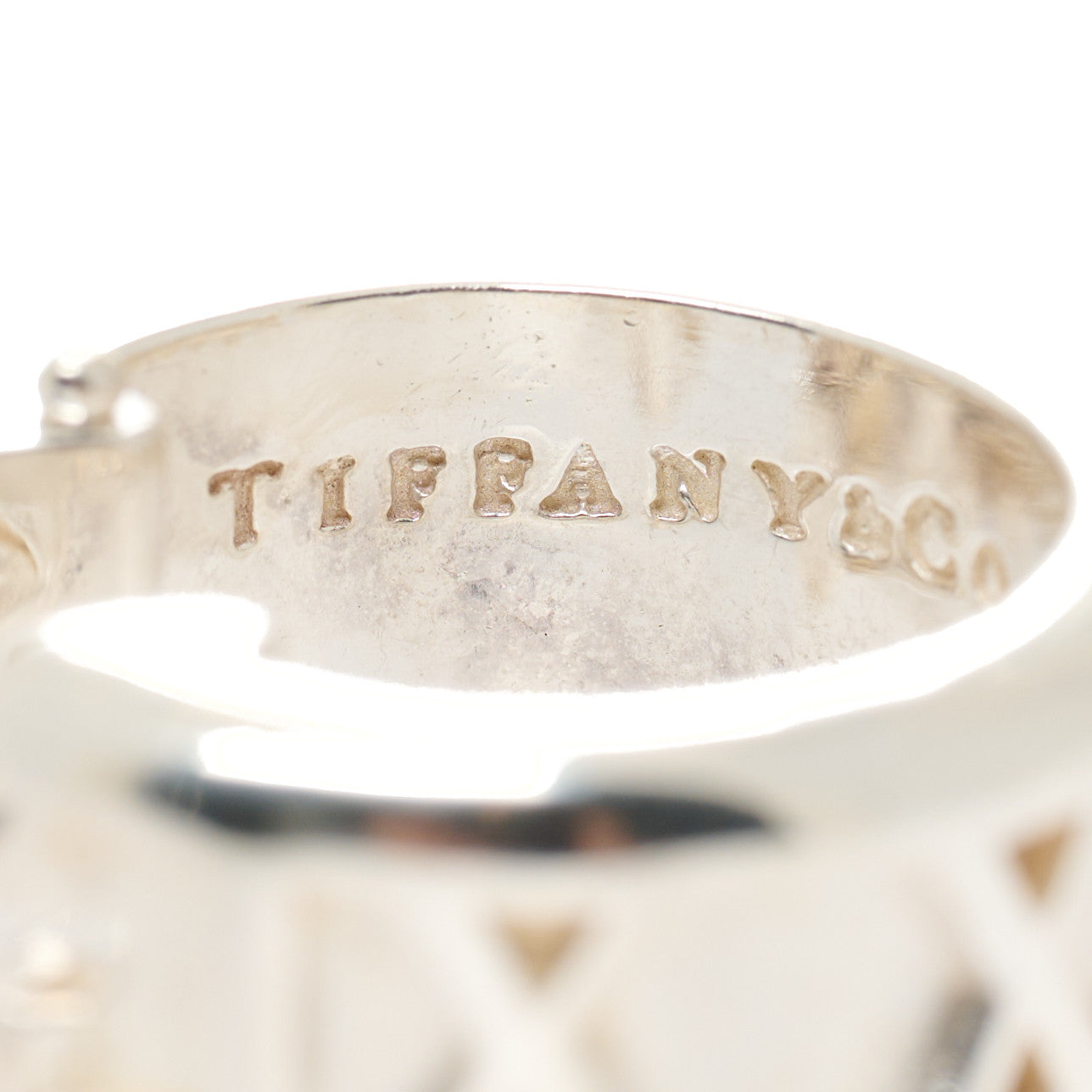 Tiffany Sterling Silver Small Atlas Hoop Earrings 3 of 6