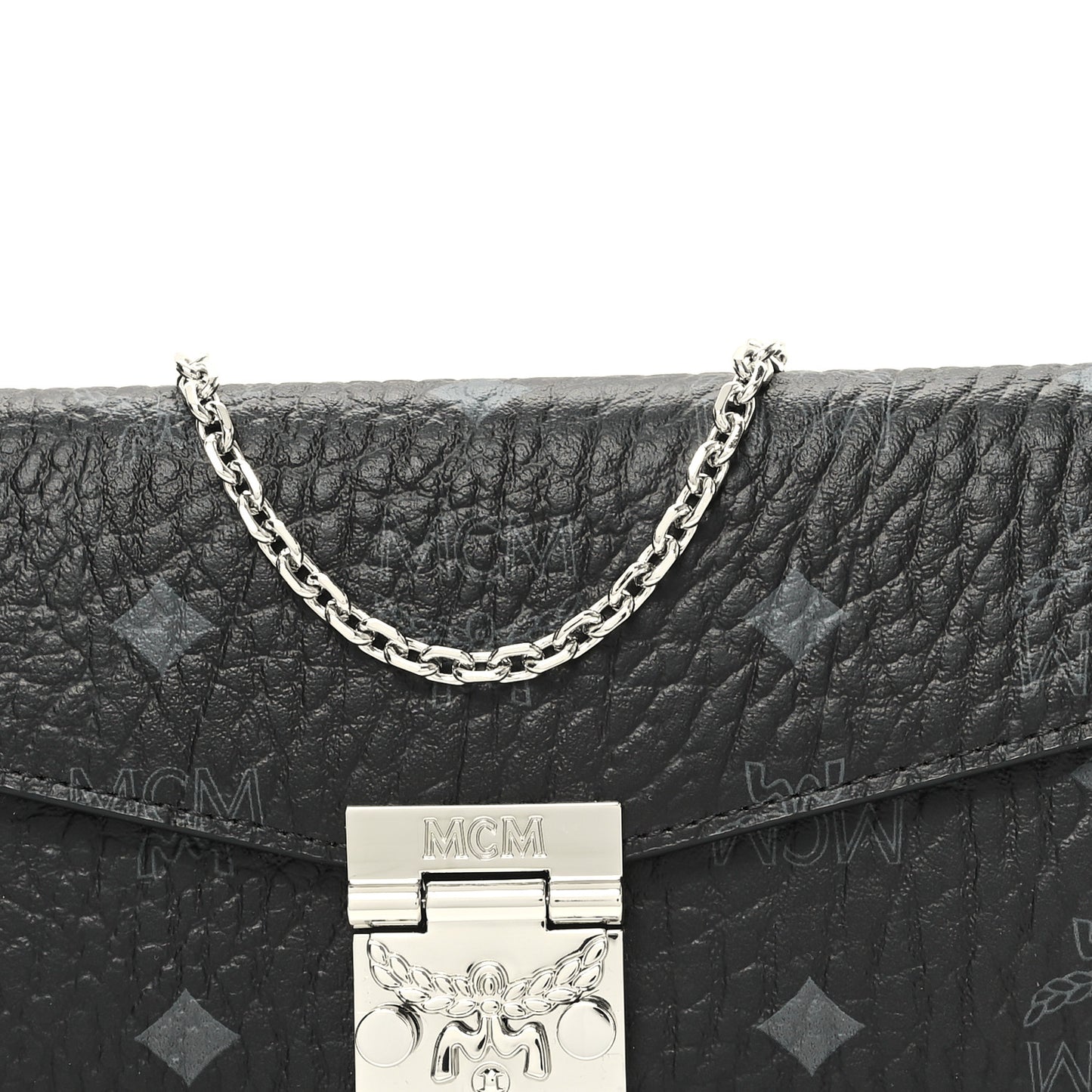 Visetos Large Patricia Wallet On Chain Black