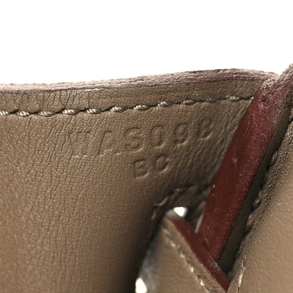 Hermes Veau Doblis Swift Grizzly Birkin 25 Etoupe 7 of 12