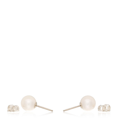 Tiffany Sterling Silver Freshwater Pearl 7-8mm Ziegfeld Earrings 3 of 5