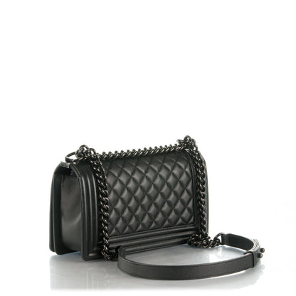 Chanel Caviar Quilted Medium Boy Flap So Black 4 of 9
