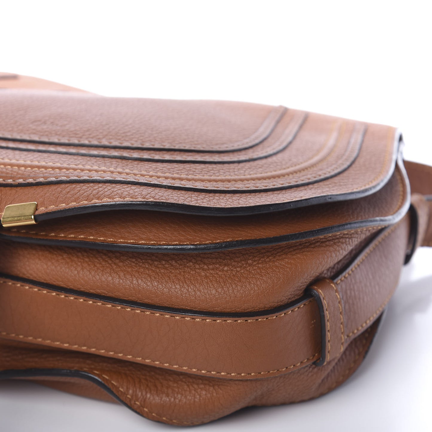 Calfskin Medium Marcie Round Crossbody Bag Tan