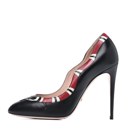 Gucci Malaga Kid Kingsnake Pumps 39.5 Black 1 of 16