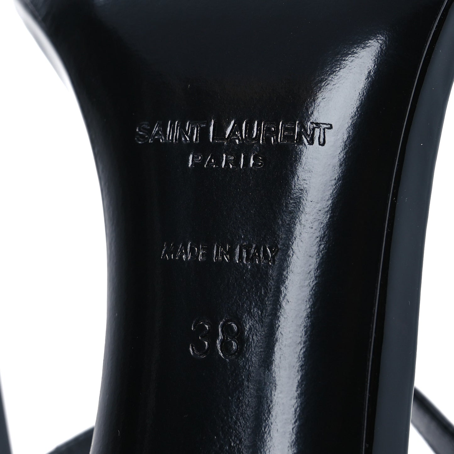 Patent Calfskin Dita 110 Sandals 38 Black