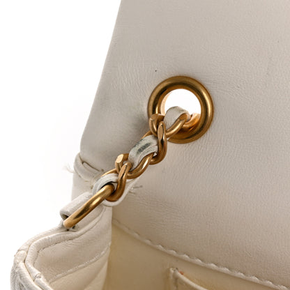 Chanel Lambskin Quilted Mini Heart Charms Flap White 14 of 16