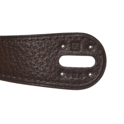Hermes Taurillon Clemence Lindy 34 Chocolate 7 of 12