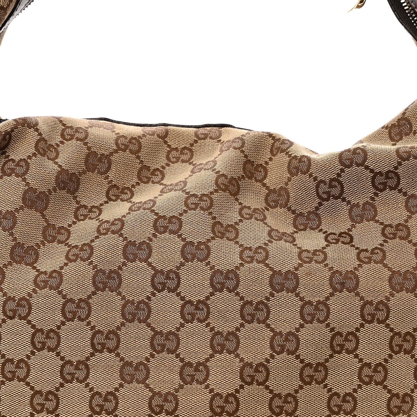 Monogram Large Biba Studded Hobo Dark Brown