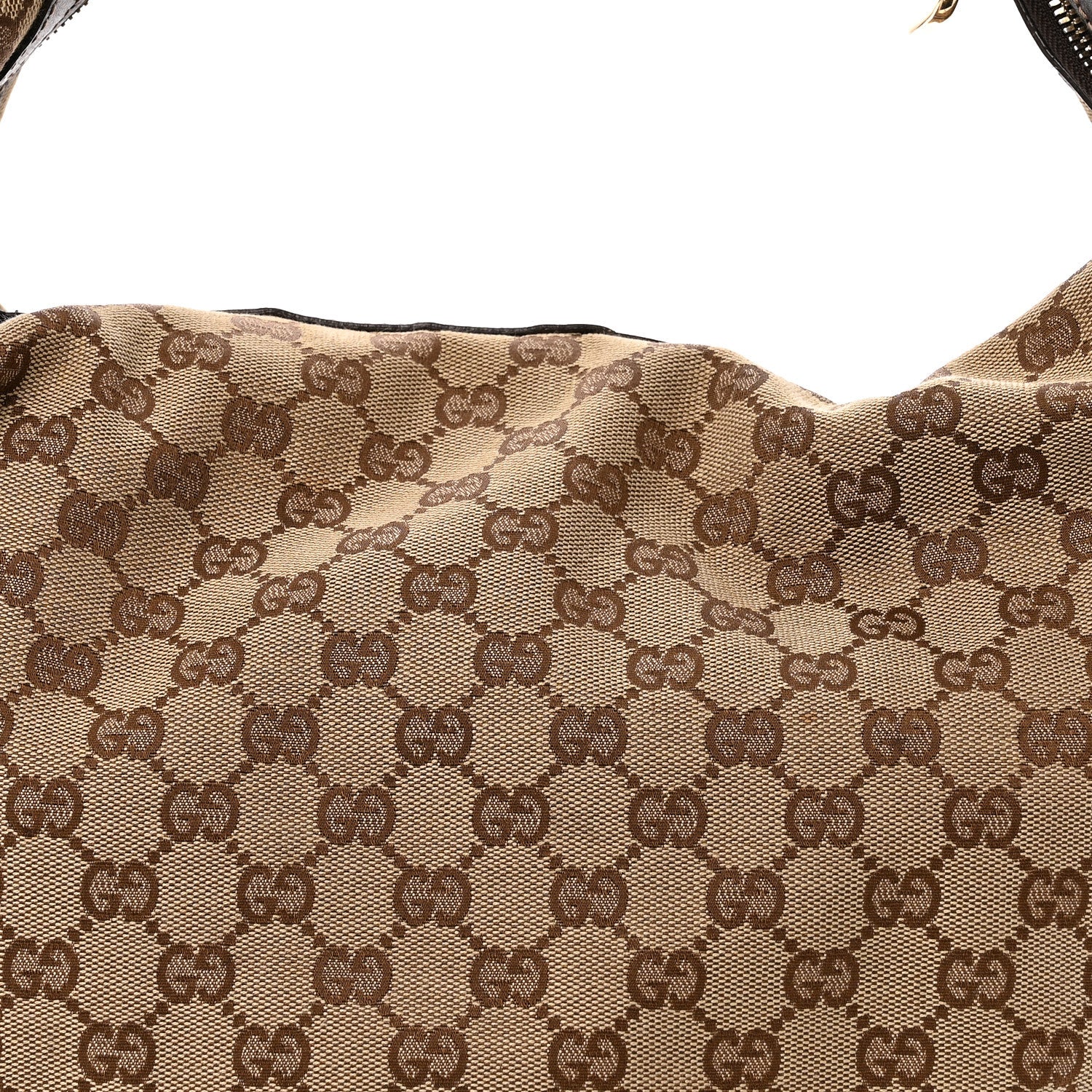 Gucci Monogram Large Biba Studded Hobo Dark Brown 8 of 16