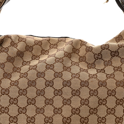 Gucci Monogram Large Biba Studded Hobo Dark Brown 8 of 16