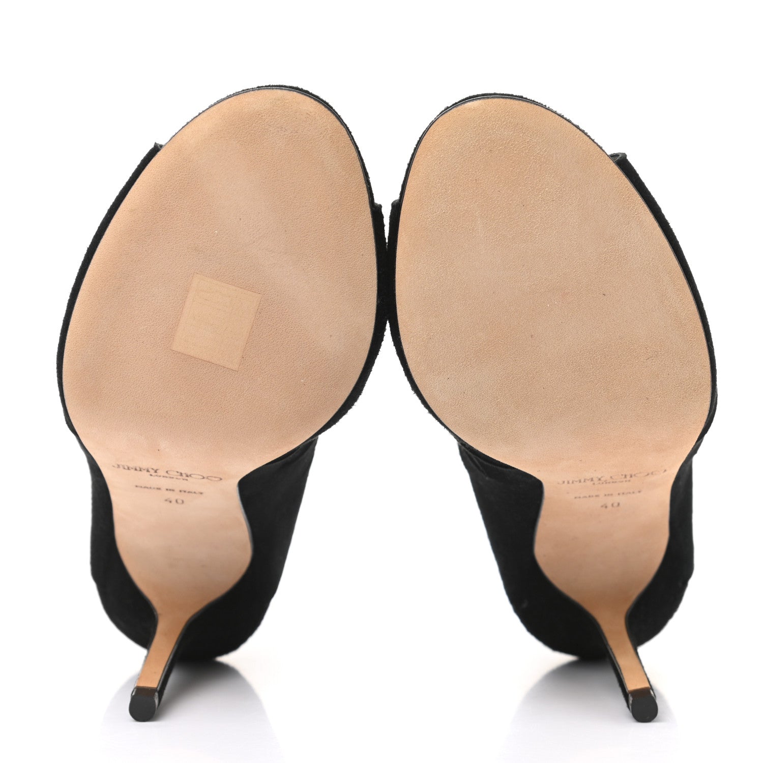 Jimmy Choo Suede Cutout Sandals 40 Black 5 of 7