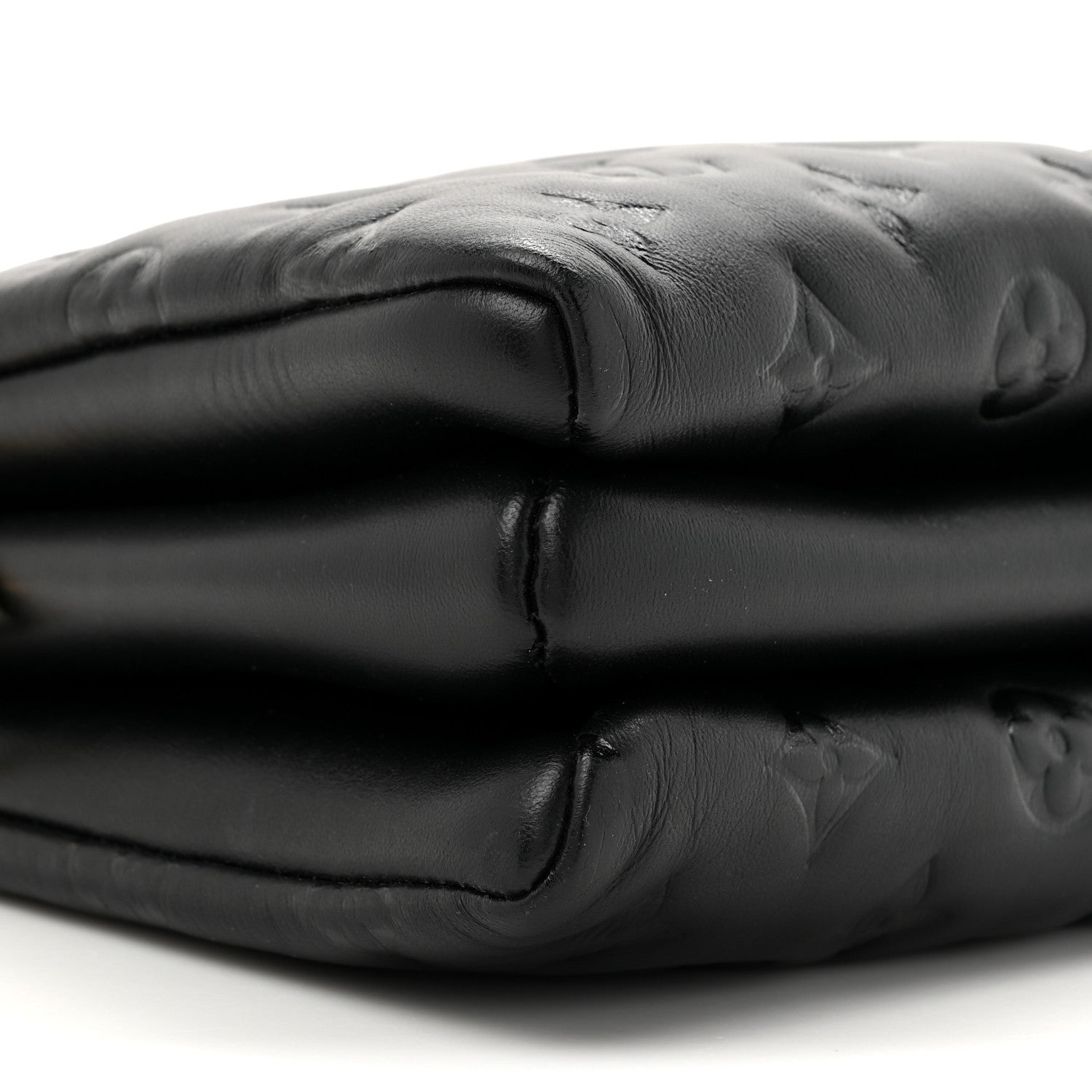 Louis Vuitton Lambskin Embossed Monogram Coussin PM Black 18 of 19
