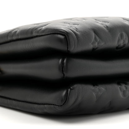 Louis Vuitton Lambskin Embossed Monogram Coussin PM Black 18 of 19
