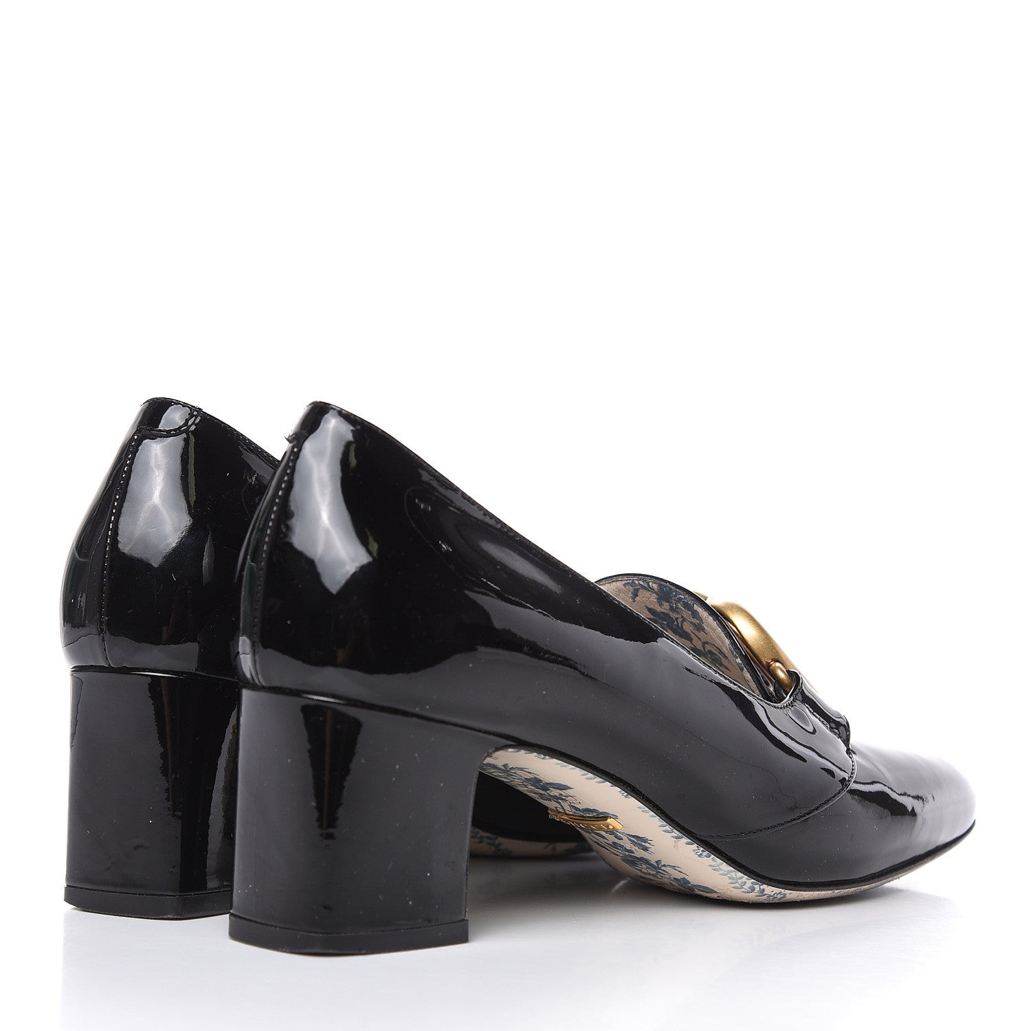 Gucci Vernice GG Victoire 55mm Loafer Pumps 39 Black 4 of 13