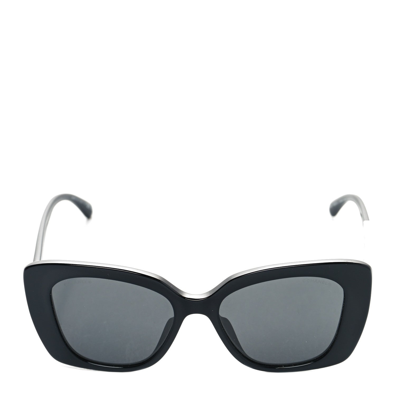 Chanel Acetate Strass Square Sunglasses 5422-B-A Black White 2 of 8