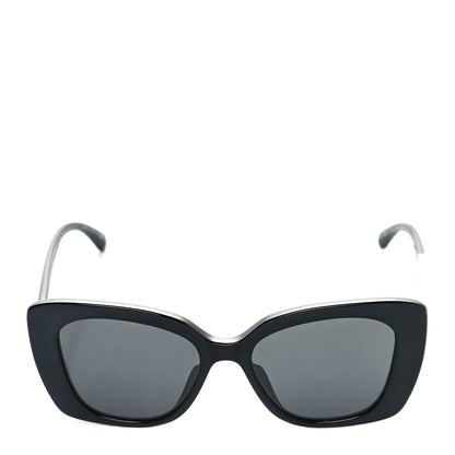 Chanel Acetate Strass Square Sunglasses 5422-B-A Black White 2 of 8