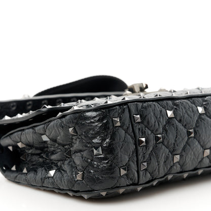 Valentino Garavani Lambskin Small Rockstud Spike Shoulder Bag Black 9 of 10