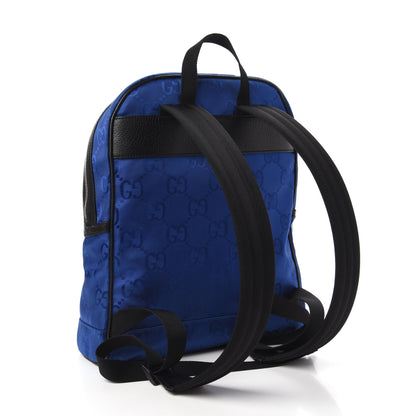 Gucci Econyl Nylon Monogram Off The Grid Backpack Guilted Blue Black 2 of 10