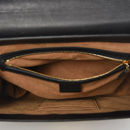 Gucci GG Supreme Monogram Calfskin Medium Padlock Top Handle Bag Beige Black Cuir 9 of 9