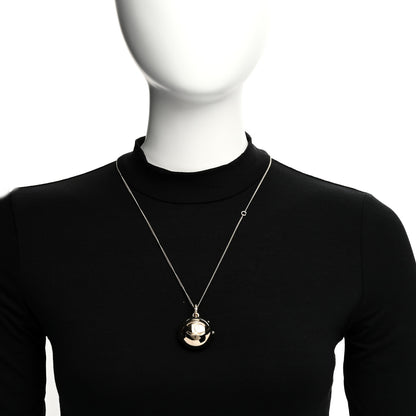 Chanel Metal CC Locket Necklace Gold 2 of 5